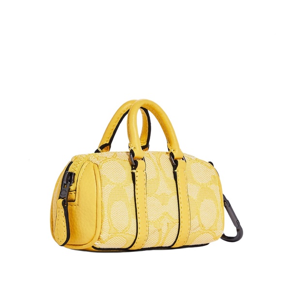 Coach Micro Venturer Key Fob In Signature Jacquard - Picture 2 of 5